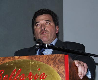 Giancarlo Ceruti, dopo l'elezione alla Presidenza della F.C.I.