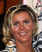 Paola Pezzofptpgrafata da Andrea Magnani in occasione della presentazione del Giro d'Italia 2001.