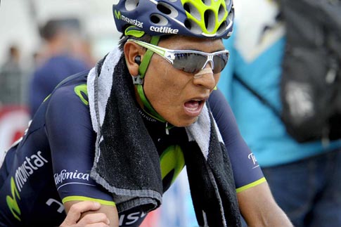 Nairo Quintana al termine della 14a tappa del Giro d'Italia © La Presse/RCS Sport