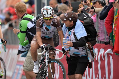 Domenico Pozzovivo al termine della 14a tappa del Giro d'Italia © La Presse/RCS Sport